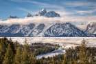 USA, Wyoming, Jackson. Grand Teton National Park, The Snake River and the Tetons Art Print